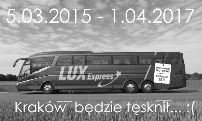 Lux Express żegna się z Krakowem od 1 kwietnia