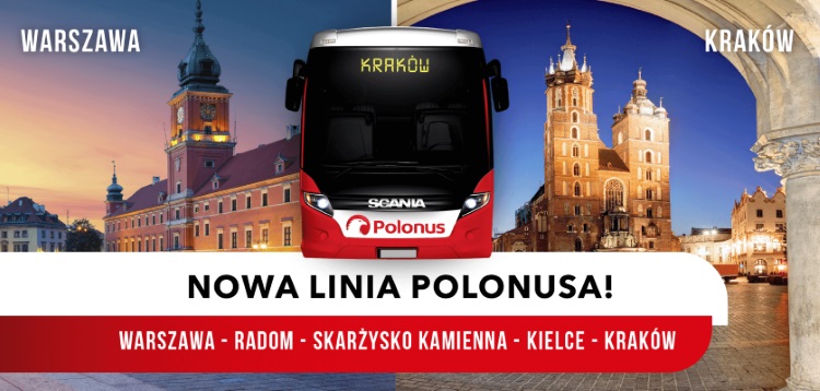 PKS Polonus wkr贸tce startuje z now膮 lini膮 Krak贸w - Warszawa