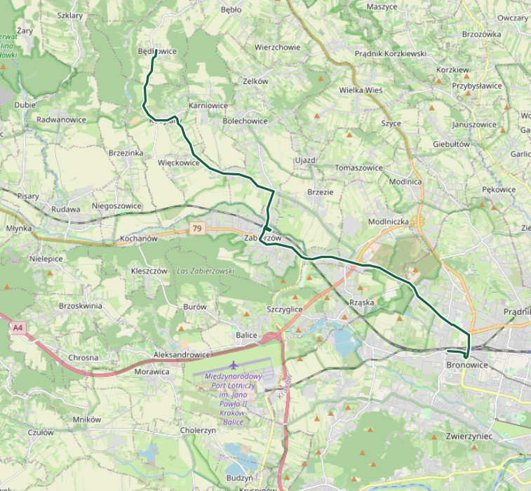 Linia autobusowa B臋dkowice - Krak贸w R8